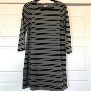 NWOT Grey Striped Halogen Dress